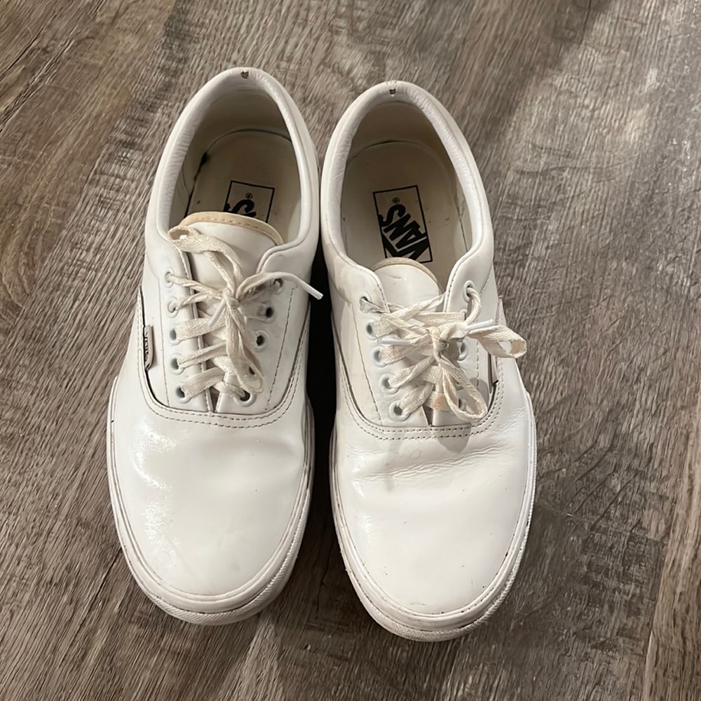 Vans Era Stacked Platform White Leather Sneakers M8/W 9.5